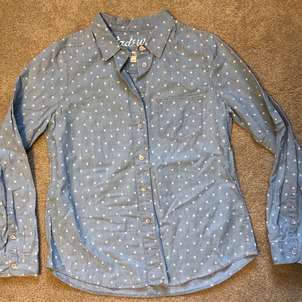 Madewell Chambray Button-Up Shirt Sz S